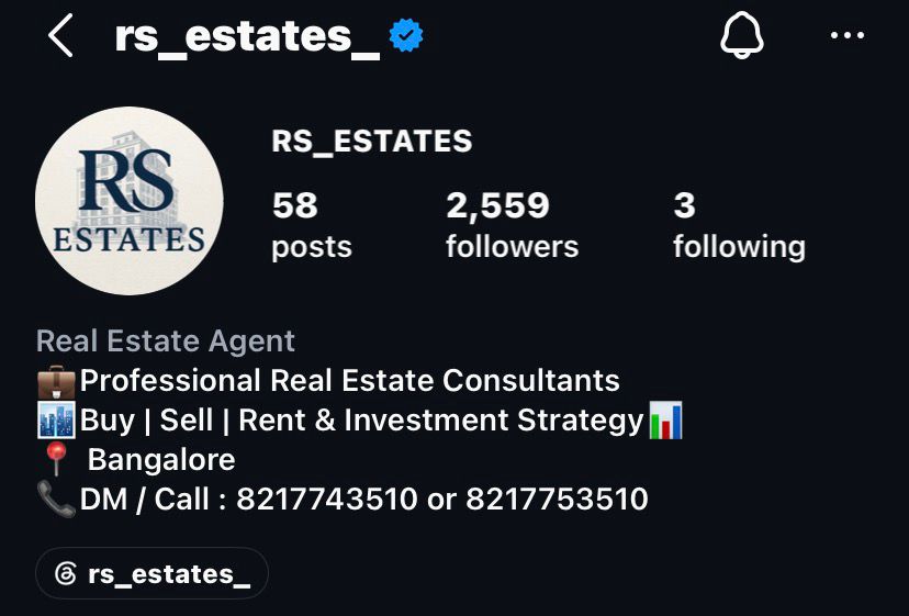 RS Estates Instagram